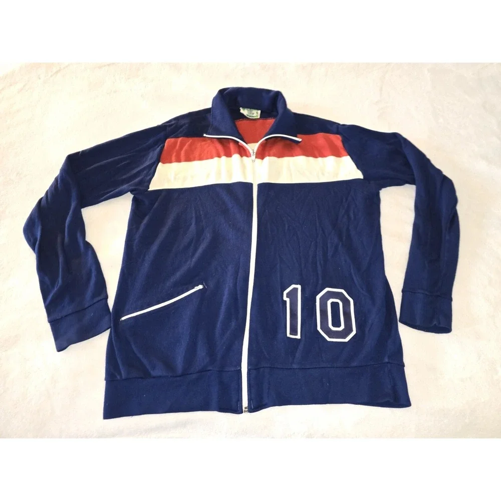 1970s 80s Vintage‎ Winning Ways Full Zip Track Jacket Mens XL Blue Japan